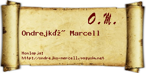 Ondrejkó Marcell névjegykártya